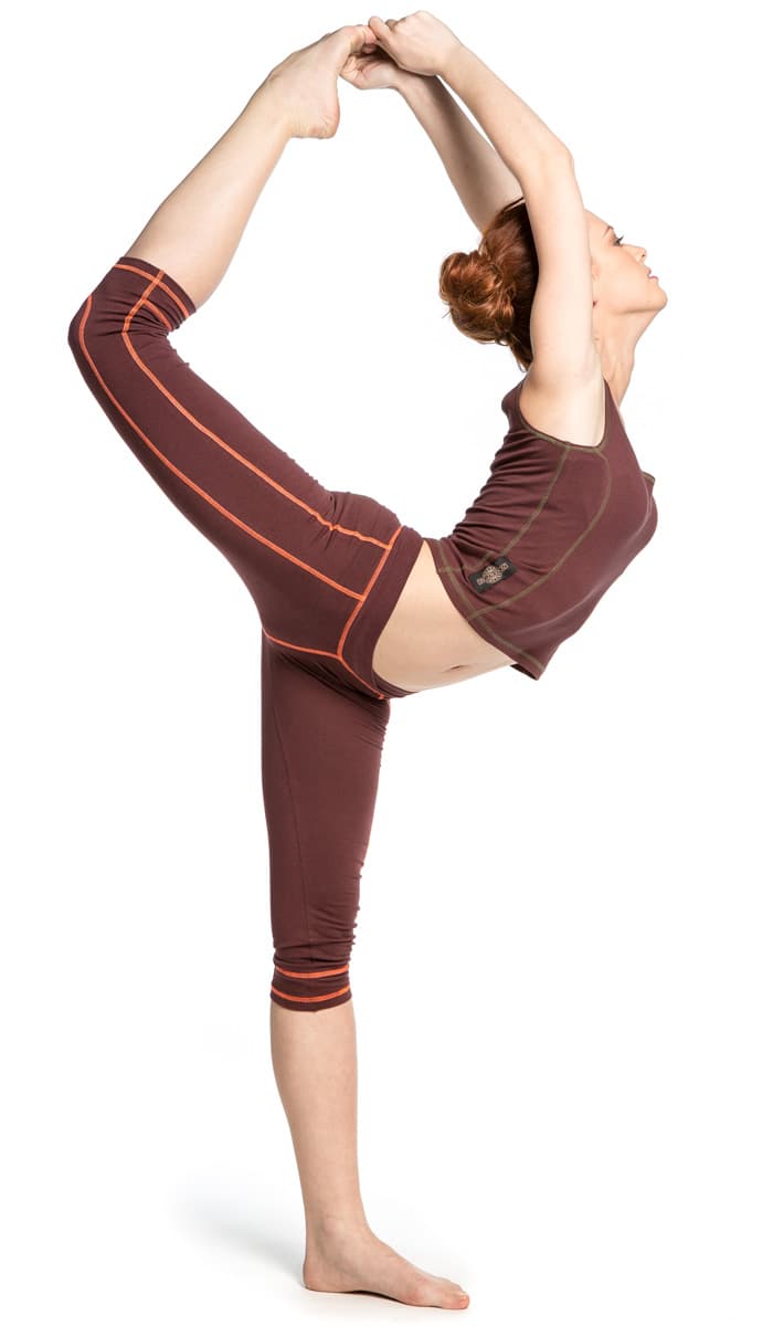 Коричневые бриджи для йоги