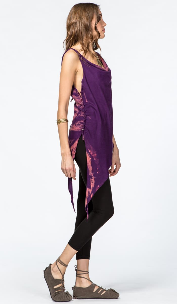 Фиолетовая асимметричная туника