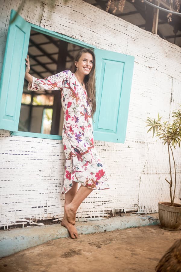 Индийское платье с цветами