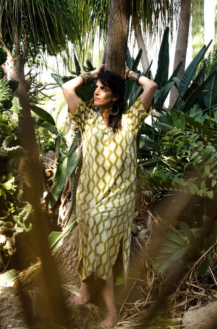 Длинное платье с узором