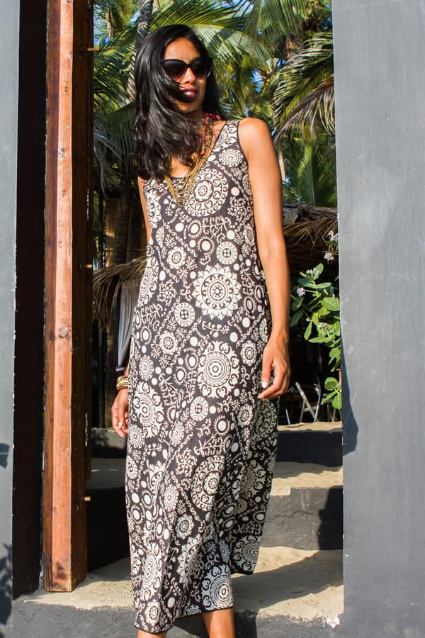 Летний сарафан с рисунком