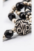 Черные массивные бусы Мритюнджая