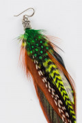 Серьга перьевая Хамелеон