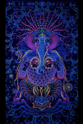 Настенный гобелен с психоделическим принтом «Ganesha»