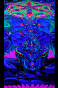 Флуоресцентный психоделический гобелен «Cyber Ganesh»
