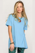 Голубая удлиненная футболка Кумкват