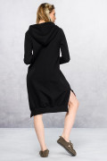 Черное платье с капюшоном Пирамида