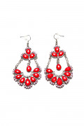 Серёжки красные Полукруг