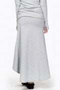 Серая юбка со шлейфом