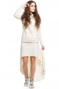 Утепленная асимметричная юбка