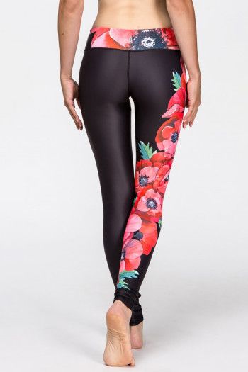 Спортивные леггинсы Красный мак