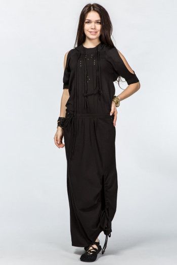 Платье с открытыми плечами Лионель