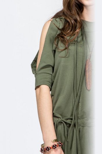 Авторское платье с капюшоном Энель