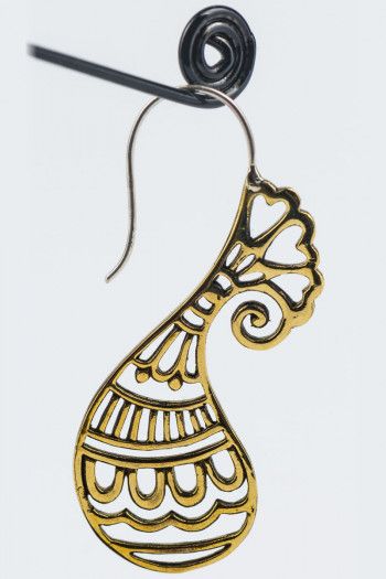 Серьги латунные Молодые ростки