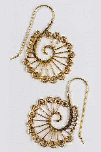 Серьги латунные Синдарам