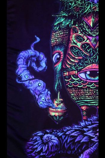 Флуоресцентное арт полотно «Snake Hunter»