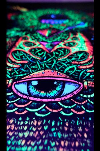 Флуоресцентное арт полотно «Snake Hunter»