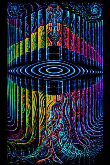 Триповый настенный баннер «Waves Source»