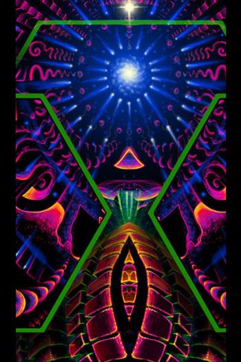 Флуоресцентный фрактальный баннер «DIMENSION-MATRIX»