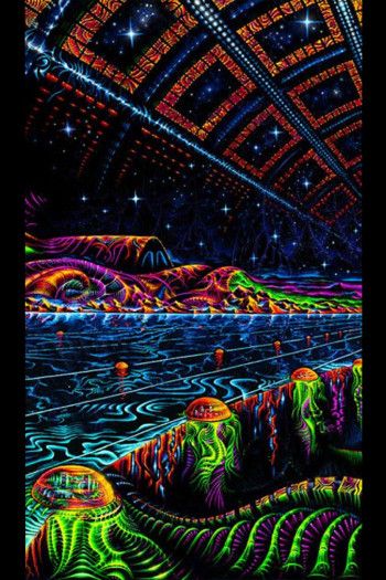 Флуоресцентный космический фон «Terraforming»