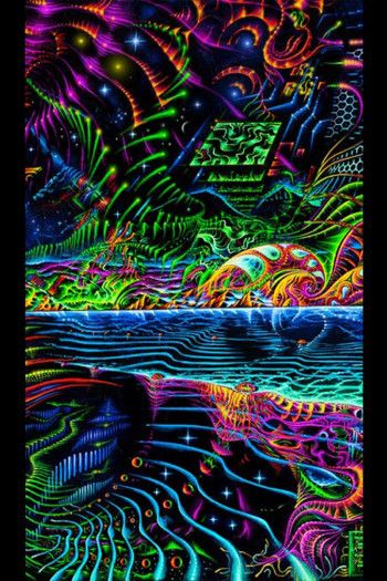 Флуоресцентный космический фон «Terraforming»