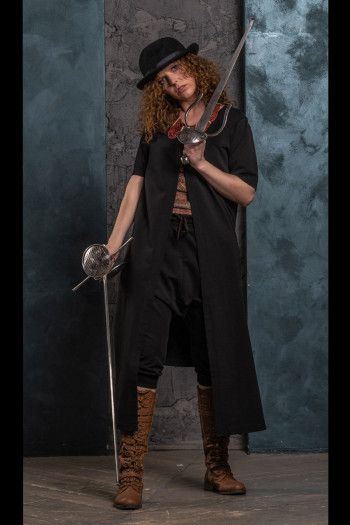 Двусторонняя накидка черная Нерина