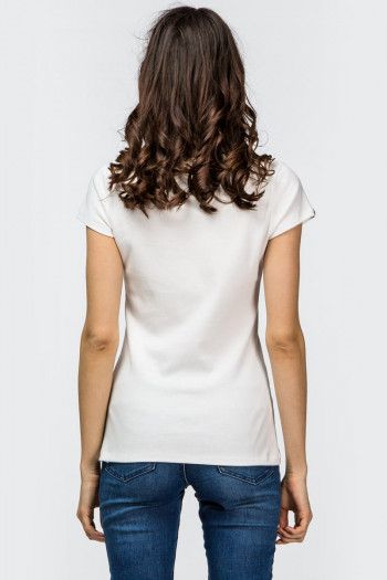 Однотонная белая футболка Агастья