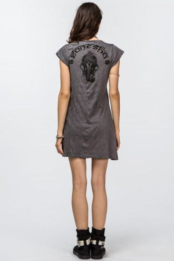 Хлопковое платье с этно принтом Ганеш «Уграсена»