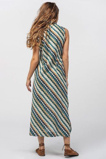 Длинное платье в ромб Махасим