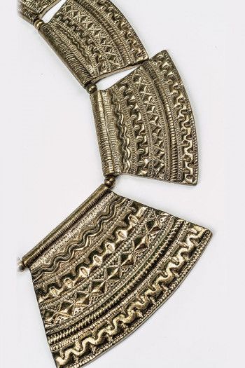 Этническое массивное колье Трапеция