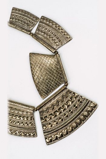 Этническое массивное колье Трапеция