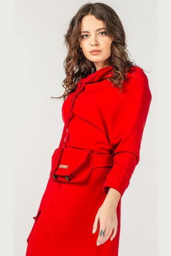 Красное бохо платье Колумп