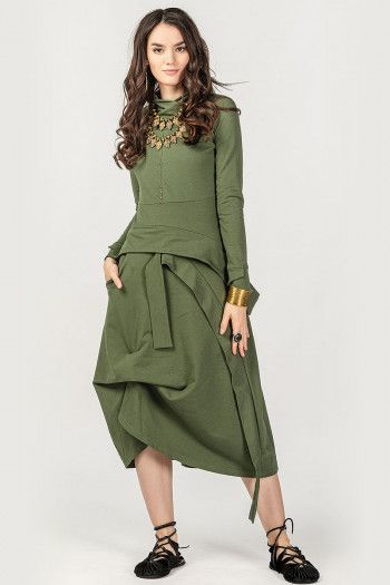 Платье хаки Томпильяно