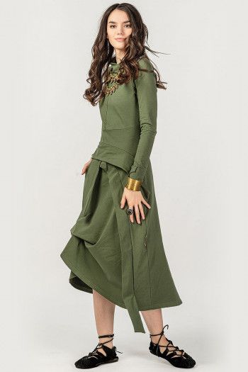 Платье хаки Томпильяно