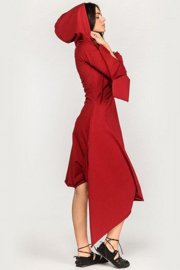 Красное бохо платье Аистник