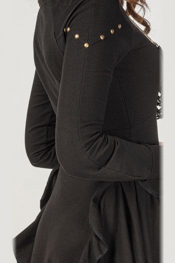 Черное бохо платье Акито