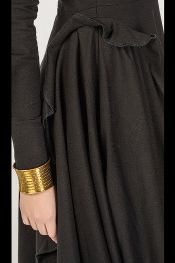 Черное бохо платье Акито