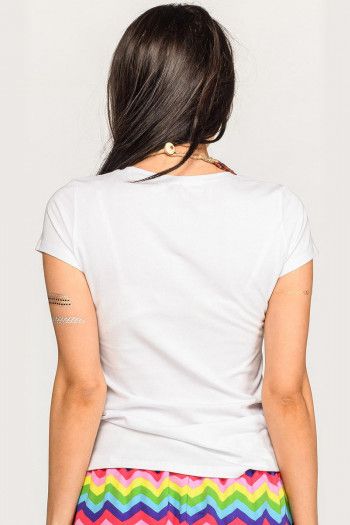 Белая однотонная футболка Катран