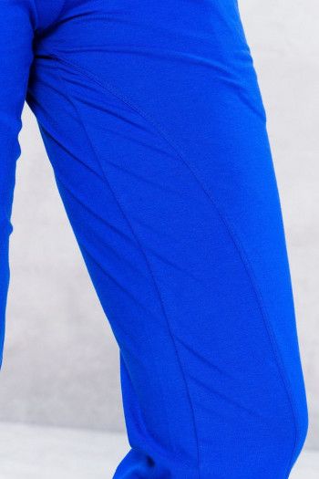 Синие трикотажные штаны для йоги и спорта из хлопка «Тландианта»