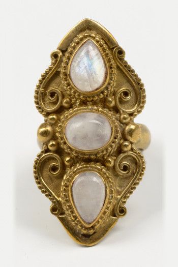 Кольцо с камнями Горный ледник