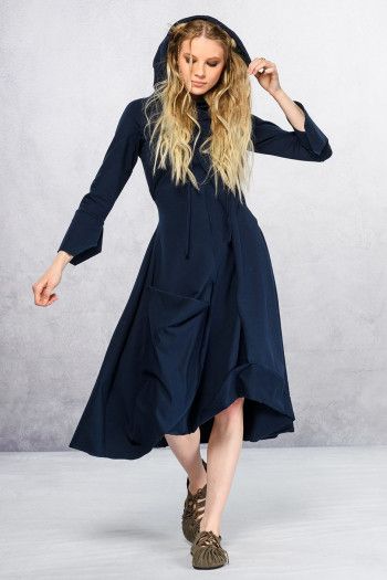 Синее бохо платье Нади