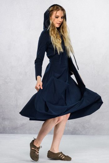 Синее бохо платье Нади