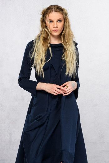 Синее бохо платье Нади