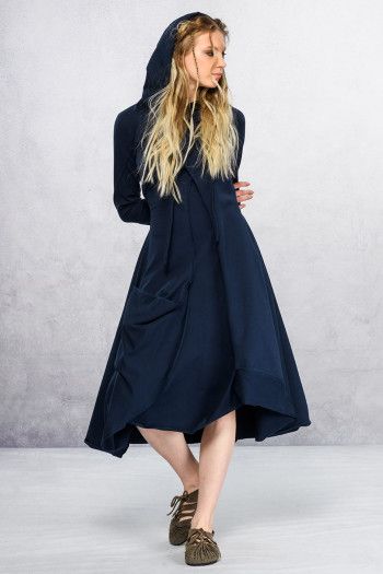 Синее бохо платье Нади