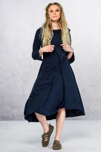 Синее бохо платье Нади