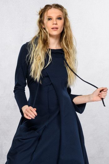 Синее бохо платье Нади