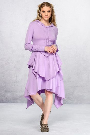 Сиреневое бохо платье Мелисса