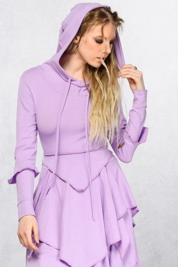 Сиреневое бохо платье Мелисса