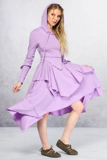Сиреневое бохо платье Мелисса