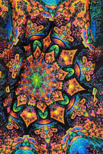 Флисовый психоделический плед «Квантовые частицы»